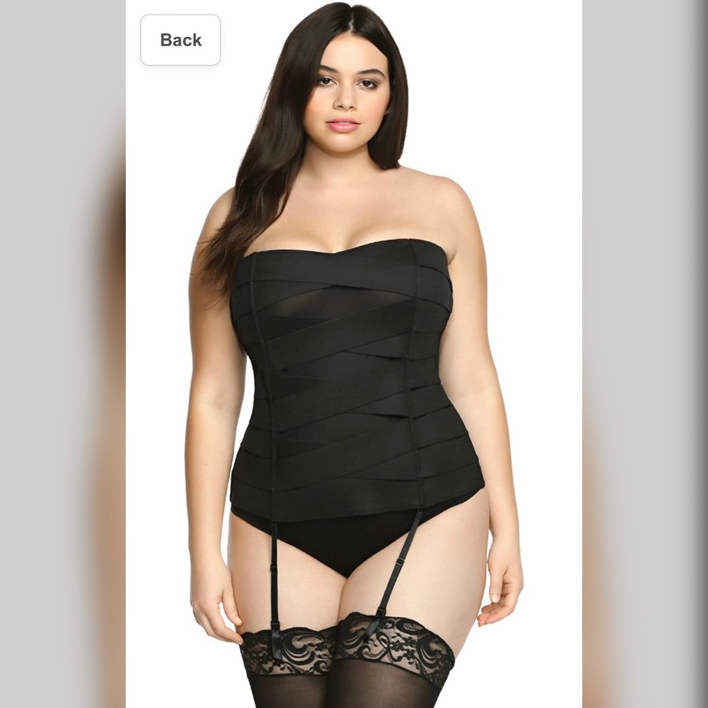 Torrid Black Bustier Bondage